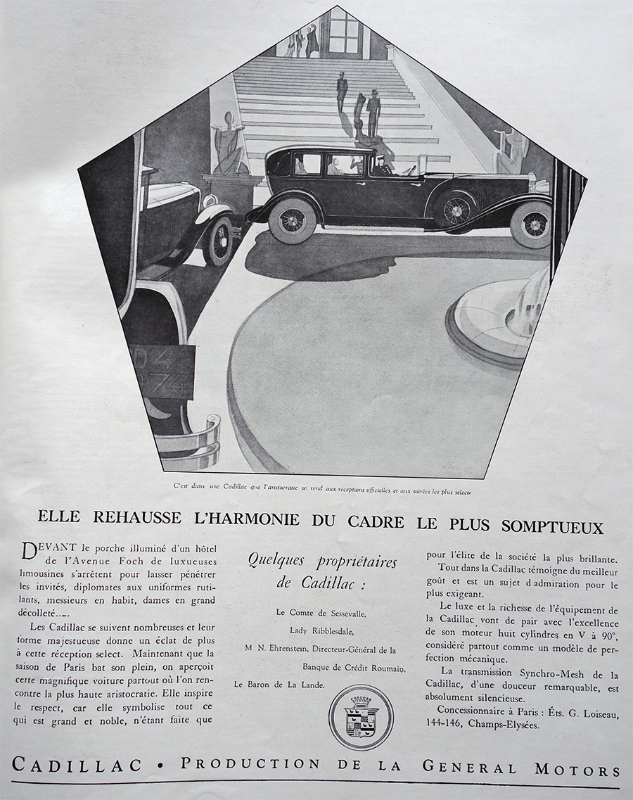 PUBLICITE ANCIENNE - Voitures Cadillac © L'Illustration - 1920-1930
