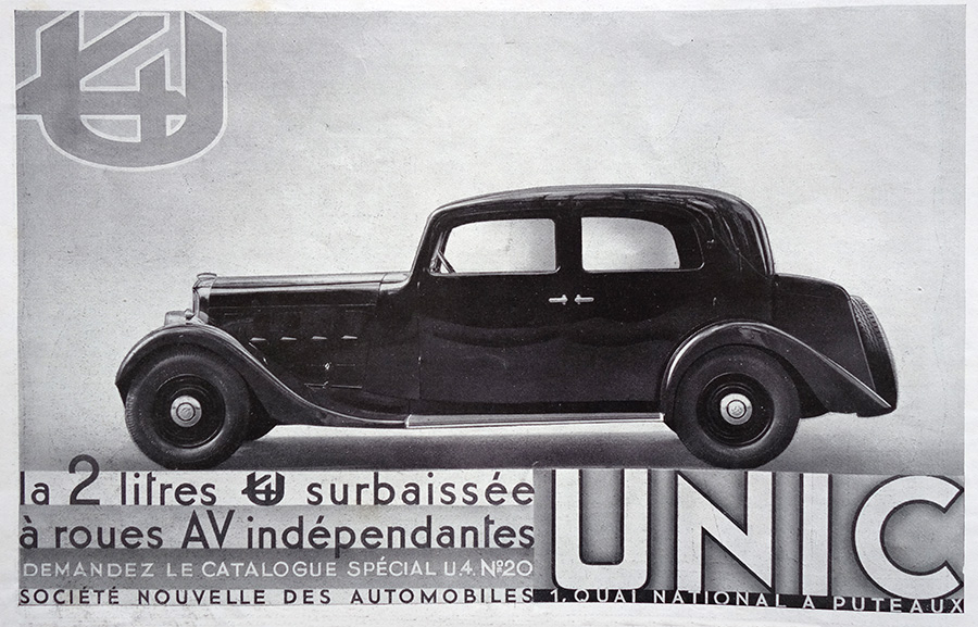 PUBLICITE ANCIENNE - La voiture Unic © L'Illustration - 1920-1930