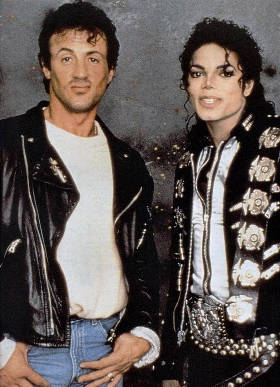 Sylvester Stallone et Michael Jackson © Photo sous Copyright