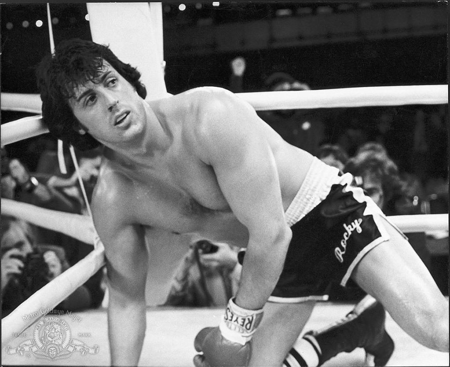 Sylvester Stallone dans le film "Rocky II" - 1979 © Photo sous Copyright