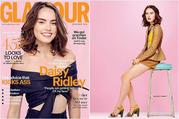 Daisy Ridley on the cover of Glamour magazine © Photo sous copyright 