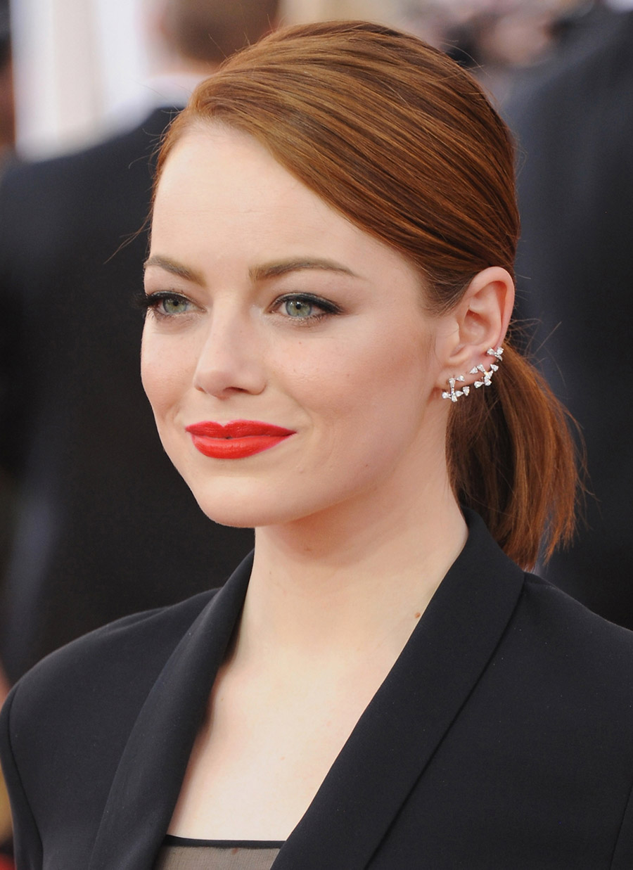 Emma-stone-the-best-famous-picture-actress-ear-cuffs-credit-gettyimages