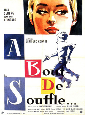 affiche film jean-paul belmondo - A bout de souffle - 1960