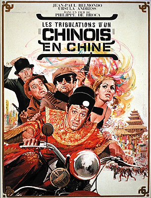 affiche film jean-paul belmondo - les tribulations d'un chinois en chine