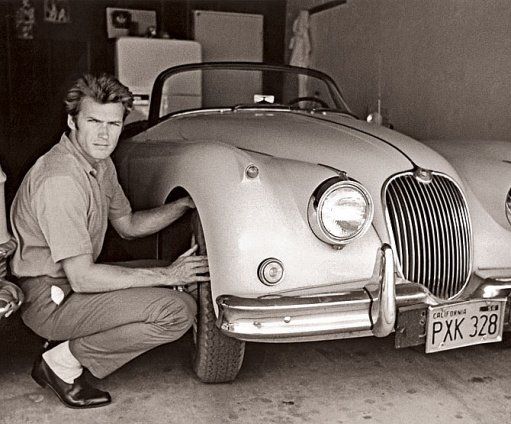 Clint Eastwood et sa Jaguar XK-150