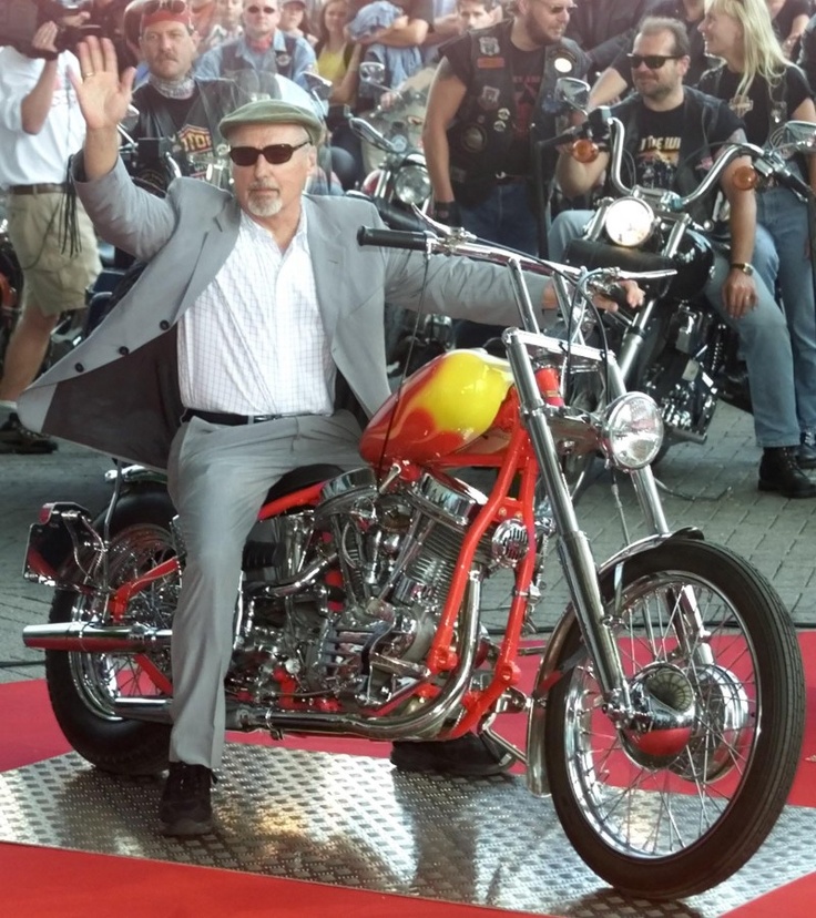 Denis Hopper sur sa moto