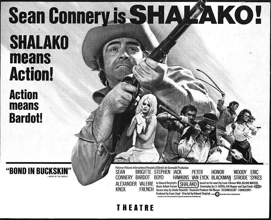 Sean Connery is Shalako ! Avec Brigitte bardot © Photo sous Copyright
