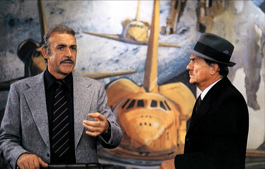 Sean Connery dans le film Meteor aux côtés de Karl Malden - 1979 © Photo sous Copyright
