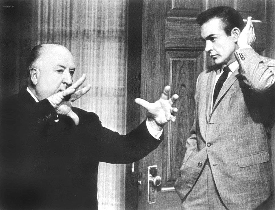 Sean Connery avec Alfred Hitchcock © Photo sous Copyright