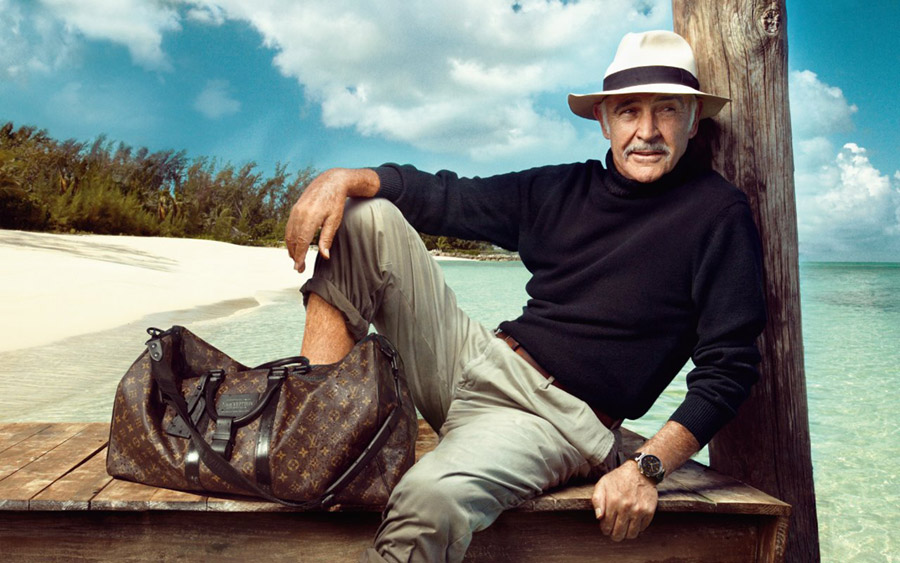 Sean Connery dns une publicité Louis Vuitton © Photo sous Copyright