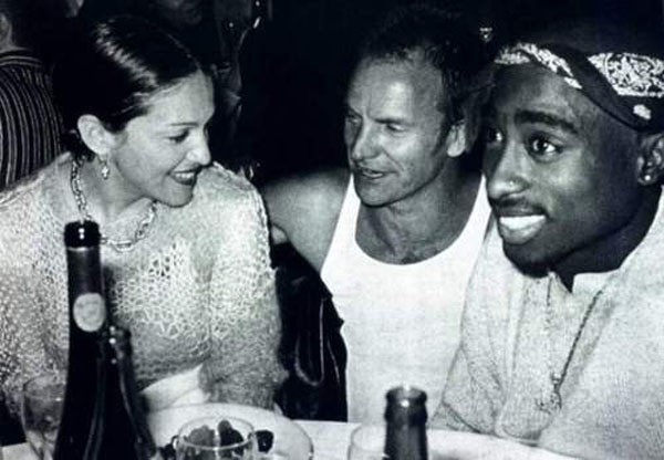 Madonna en compagnie de Sting et Tupac