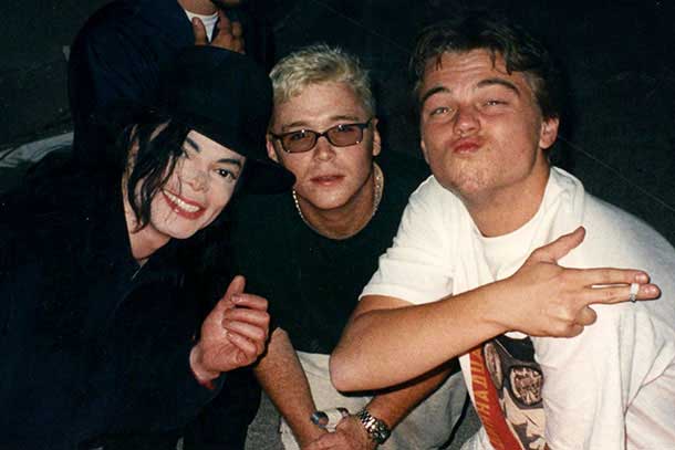 Michael Jackson, Kevin Connolly et Leonardo DiCaprio - 1998 © Photo sous Co